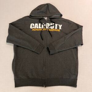 Call of Duty Advanced Warfare Gray Full Zip Hoodie Sweatshirt Sz XL